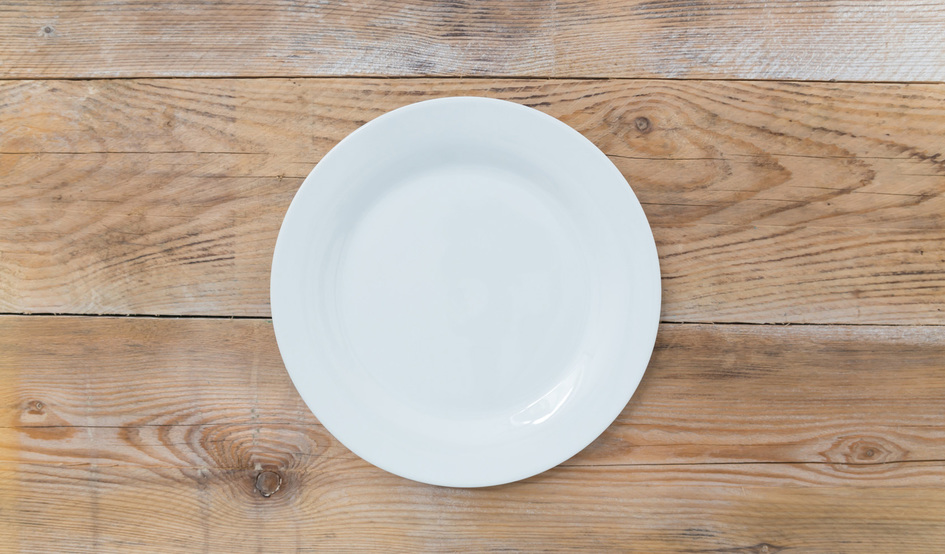 Larger empty plate